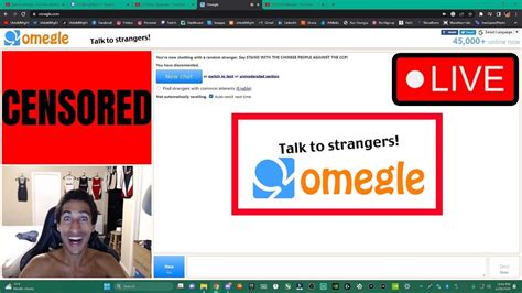 ``Omegle, which allows you to talk to strangers via video chat,。